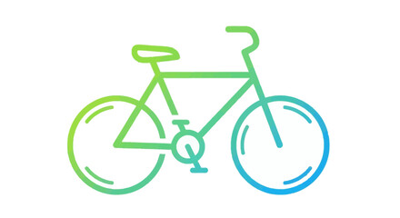 Fototapeta premium Colorful bicycle with green and blue.