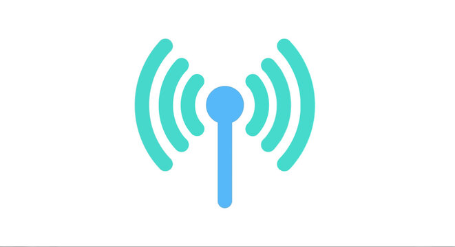 WiFi signal icon with curved lines.