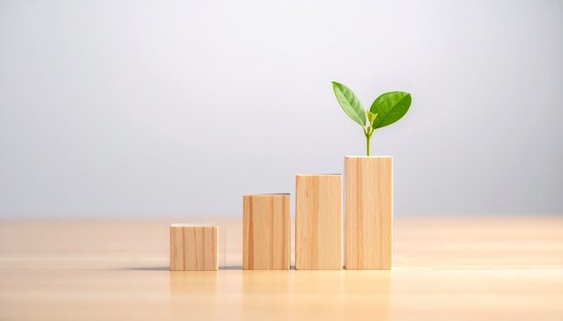 Simple Incremental Progress and Business Growth Concept