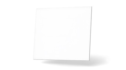 Naklejka premium Blank Square Card Mockup Floating on Clean White for Advertising Use