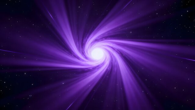 Purple space vortex with starry background