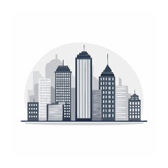 Fototapeta premium Flat City Skyline Illustration