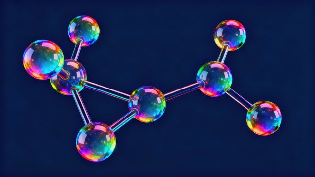 Colorful molecular structure