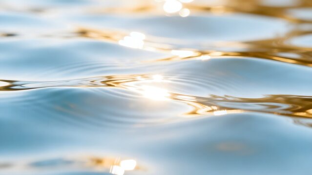 Sunlit ripples on water surface
