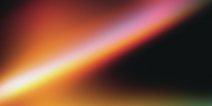 abstract colorful rainbow background,retro film overlay effect with gradient noisy and light leaks,abstract grain gradien background with blur orange light