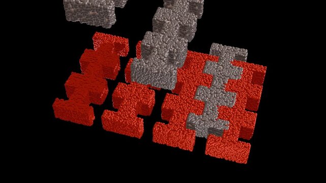 Mechanically Interlocked Materials. Mechanically joined arrays. Mechanically interlocked molecules.
3d animation