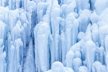 Fototapeta premium Beautiful Icefall Landscape with Frozen Ice Canyon