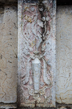 Gongguanqiao Bridge Ornate Stone Carving Detail, Zunyi China