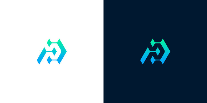 Professional abstract technology logo featuring digital circuit connections for network software and innovation branding identity