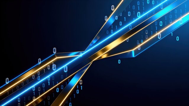 Abstract digital binary lines
