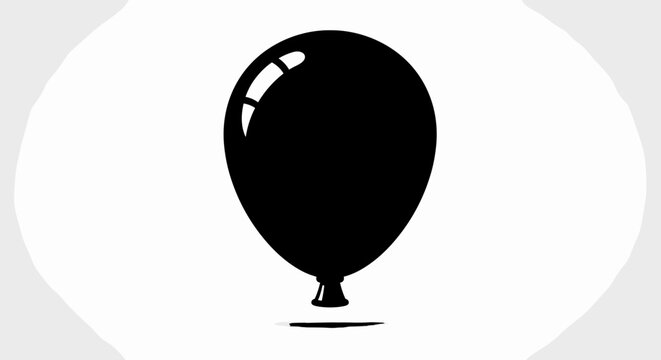 Black Rubber Inflatable Party Balloon.