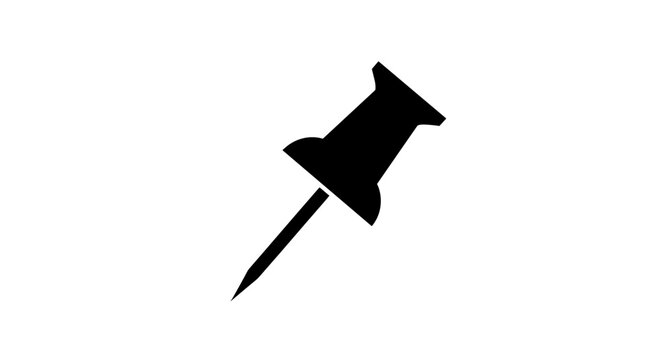 Black thumbtack office supply item 2.