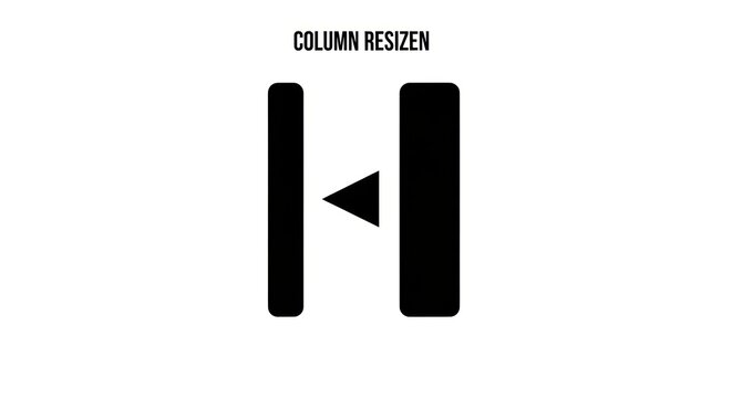 Column Resizer Icon with Arrow Symbol.