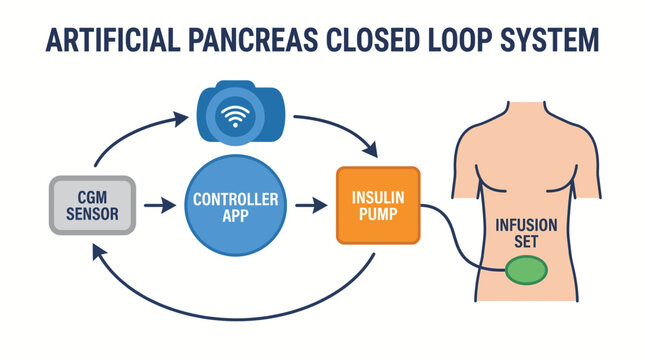 Artificial Pancreas Closed Loop System Automated Insulin Delivery