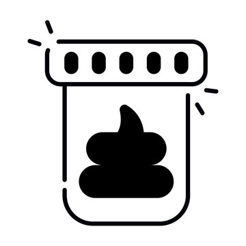 Perfect design icon of stool test