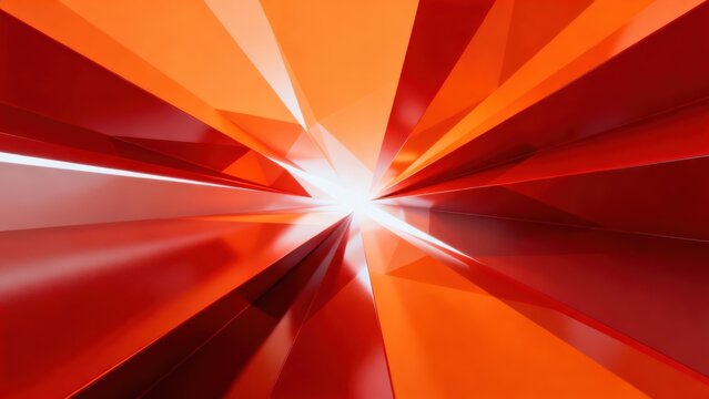 Abstract geometric pattern with vibrant orange and red hues