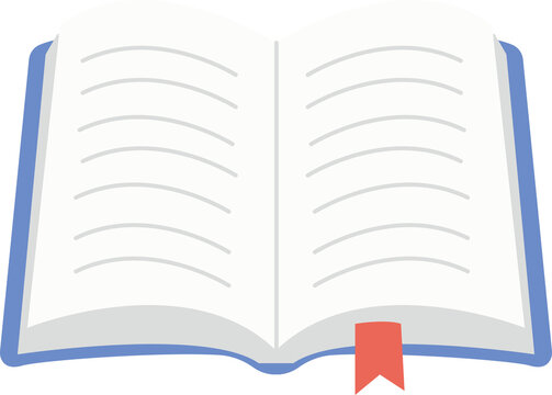 Open book illustration. Education and reading concept design.