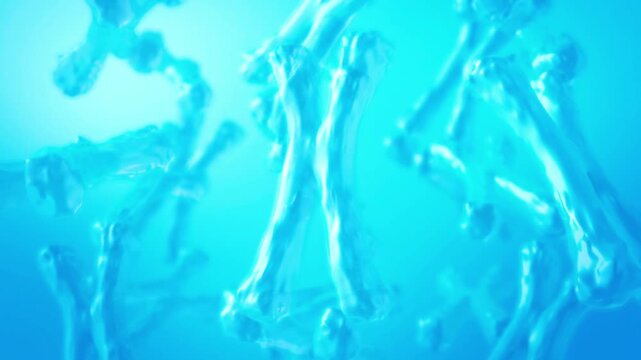 Chromosome X Shape Structure Animation with Glowing DNA Strands Replication and Genetic Code Sequencing in 4K Ultra HD footage
