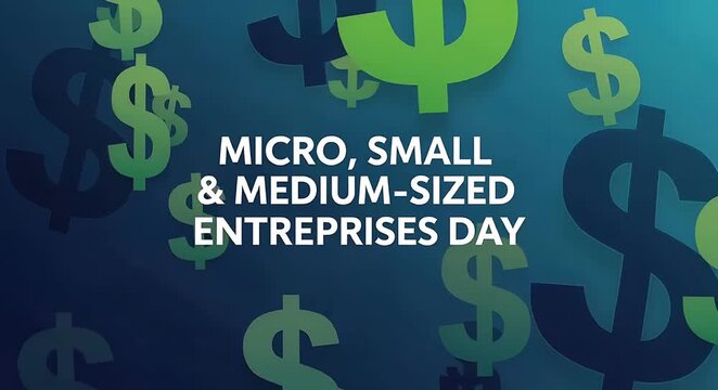 Micro small and medium sized enterprises day motion graphic video clip
