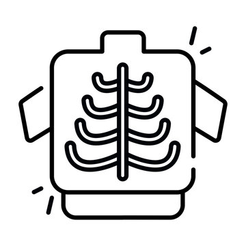 Unique design icon of ribs cage