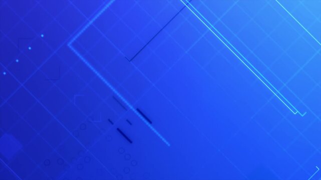 4K Video overlay abstract background animated futuristic HUD basic geometric interface elements with tracking markers data frames and minimal tech graphics
