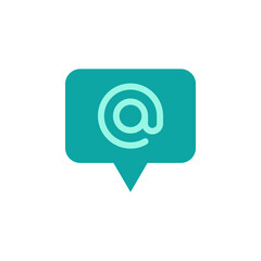 Obraz premium Mention icon with duotone style symbol for user tagging
