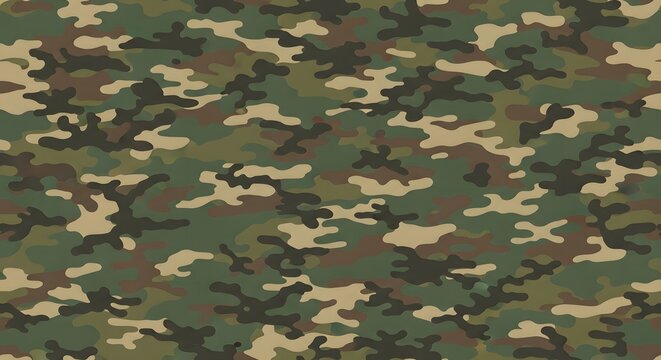 Seamless pattern of military camouflage