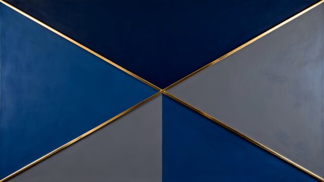 Abstract geometric pattern with blue gray and gold