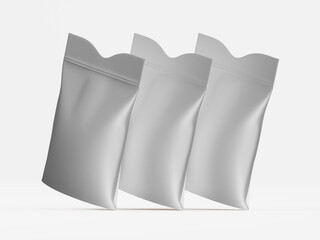 Naklejka premium 3D Render pouch for mockup collection