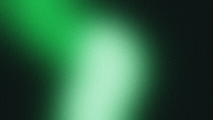 Obraz premium Moody abstract dark green background with grainy mint light beam. Dramatic neon spotlight texture backdrop for cyberpunk aesthetic, product showcase, and tech wallpaper.