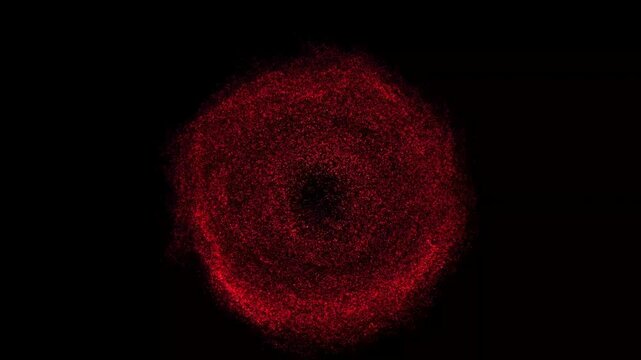 Red Particle Energy Cloud Loop &ndash; Abstract Plasma Vortex Background Animation