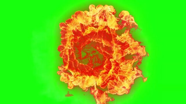    Flame Spiral Loop Animation &ndash; Abstract Fire Vortex Energy Effect