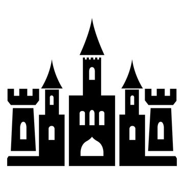 castle icon, castle logo, castle silhouette