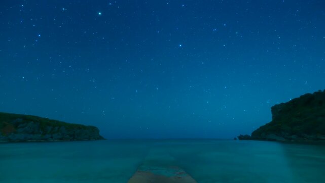 宮城島　ウクン浜　星空タイムラプス　