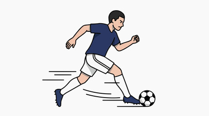 Fototapeta premium Soccer player in action dribbling the ball with speed and determination during a match or tournament event 2026 soccer world championship tournament