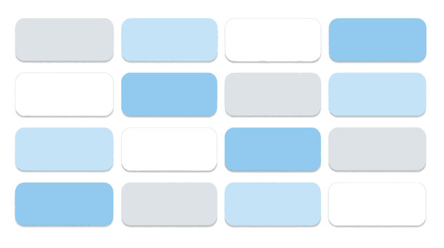 A grid of sixteen rounded rectangular blocks displays a gradient of light blue and gray tones.