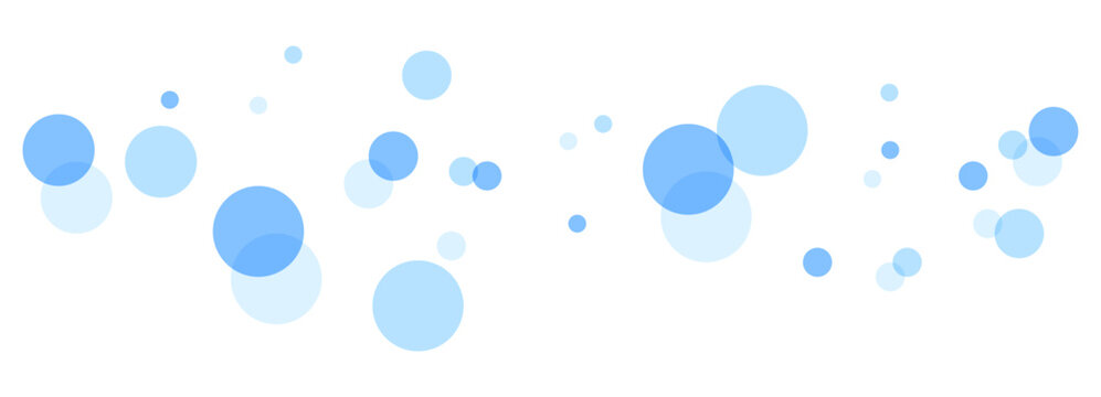 Bubble polka blue border design vector banner
