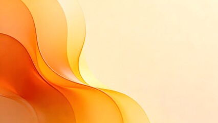Abstract flowing orange and yellow shapes