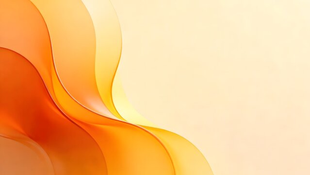 Abstract flowing orange and yellow shapes