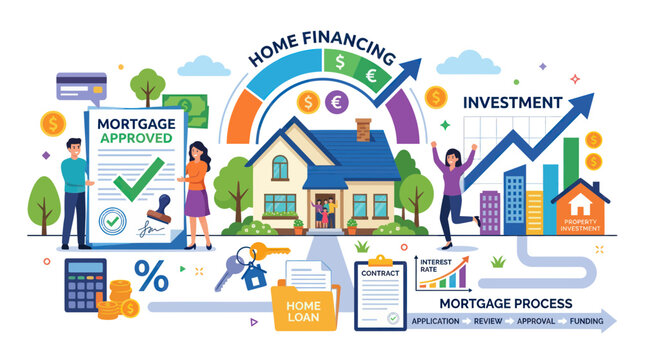Home financing and mortgage approval process for real estate