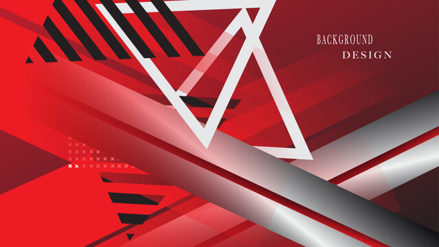 A red and black background with a white geometric background