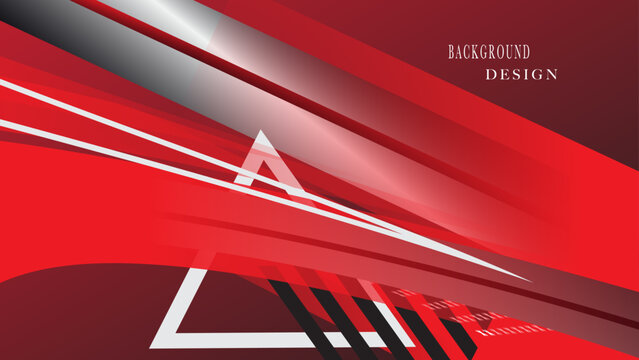 A red and black background with a white geometric background