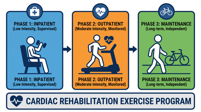 Cardiac Rehabilitation Exercise Program After Heart Attack Diagram