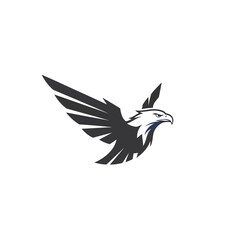 Fototapeta premium A minimalist black and white graphic illustration of a soaring eagle.