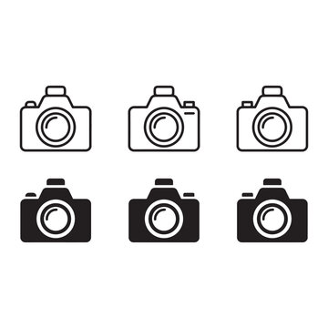 camera icon set