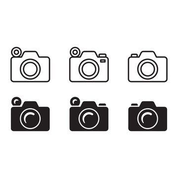 camera icon set