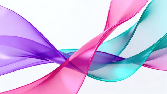 Colorful flowing ribbon design