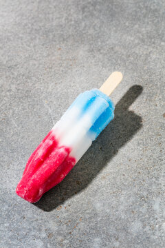 Sweet Frozen Red White and Blue Popsicle