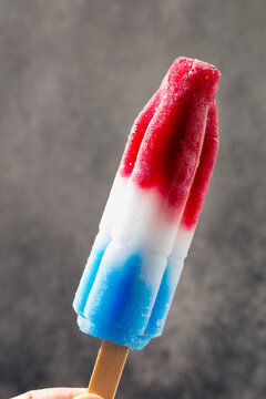 Sweet Frozen Red White and Blue Popsicle