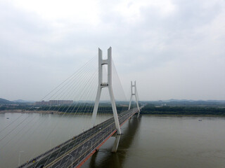 Obraz premium Aerial View of Jungshan Bridge Across Yangtze River, China